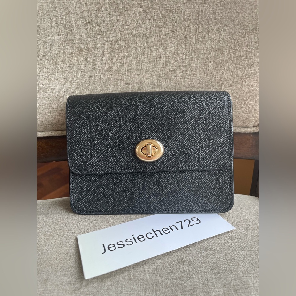 NWT!COACH BOWERY CROSSBODY (COACH F31387) BLACK/LIGHT GOLD